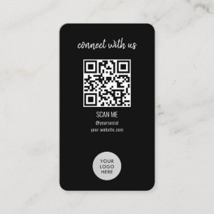 Carte De Visite Connexion Noire avec le code QR US