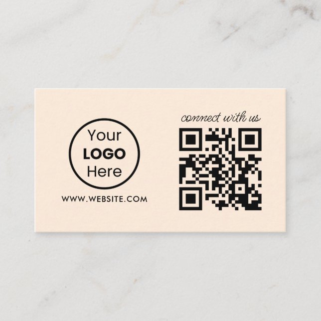 Carte De Visite Connexion personnalisée avec le code QR Us | Logo  (Devant)