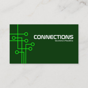 Carte De Visite Connexions - Vert foncé