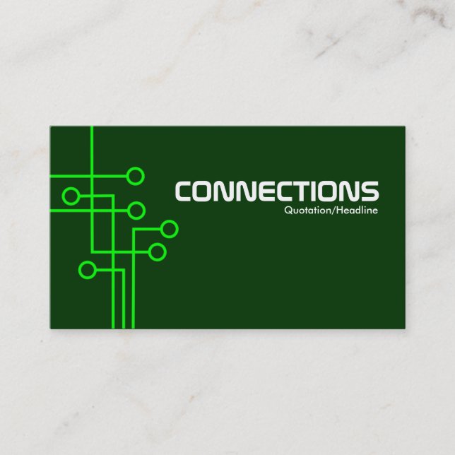 Carte De Visite Connexions - Vert foncé (Devant)