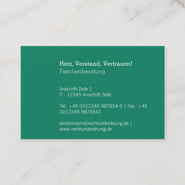 Carte De Visite conseil, Coach, Respect social (Devant)