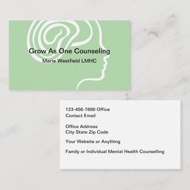 Carte De Visite Conseil en santé mentale local (Devant / Derrière)