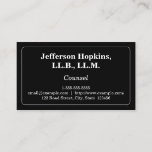 Carte de visite conseil personnalisé et minimalist