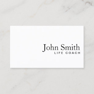 Carte De Visite Conseiller de l'entraîneur de vie minimaliste bla