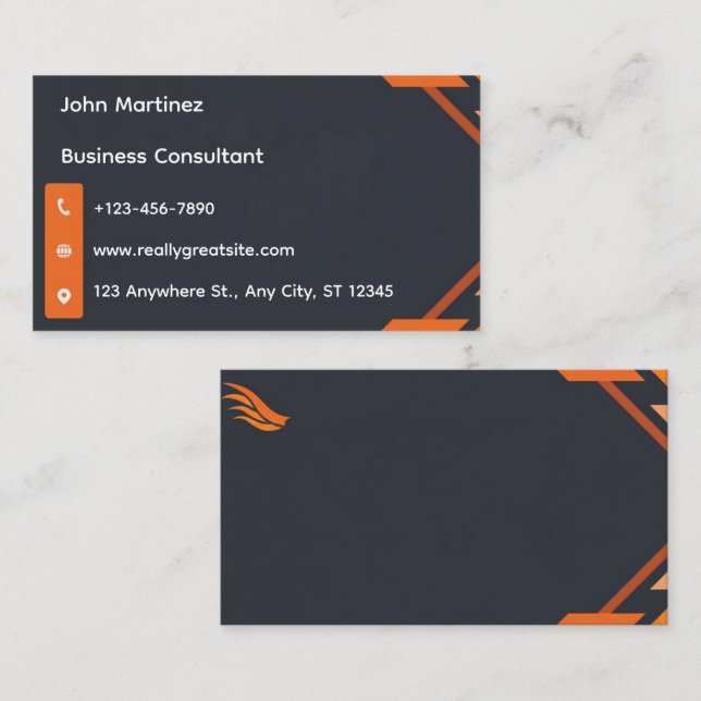 Carte de visite Conseiller en entreprise (Devant / Derrière)