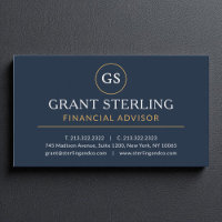 Conseiller financier Marine Blue Gold Luxe Moderne