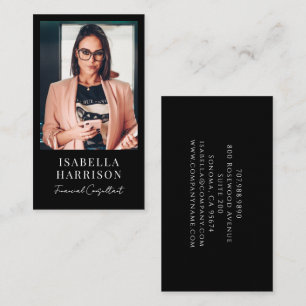 Carte De Visite Conseiller financier photo script moderne