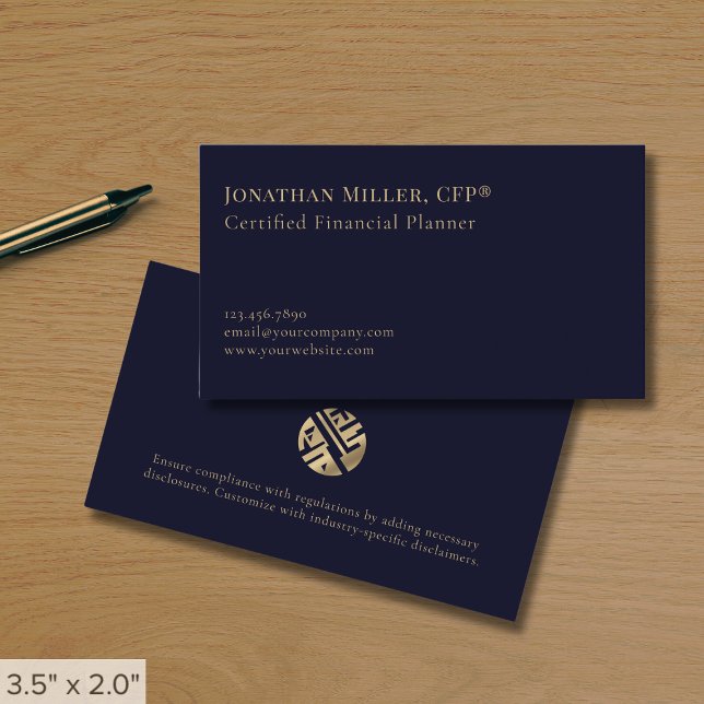 Carte De Visite Conseiller financier professionnel simple (Créateur téléchargé)