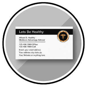 Carte De Visite Conseiller médical Thème de soins de santé