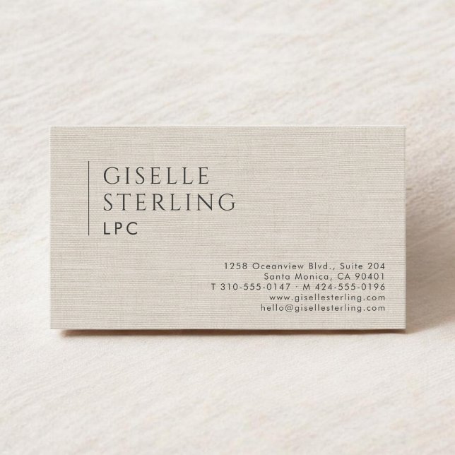 Carte De Visite Conseiller professionnel agréé LPC Lin naturel (Créateur téléchargé)
