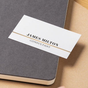 Carte De Visite Conseillère minimaliste en ligne de cuivre blanc F