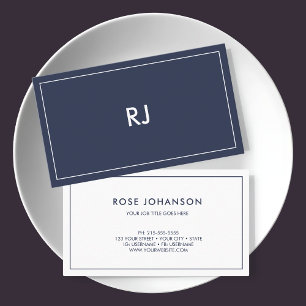 Carte De Visite Conseillère professionnelle minimaliste à deux ton
