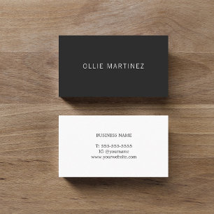 Carte De Visite Conseillère professionnelle minimaliste noire