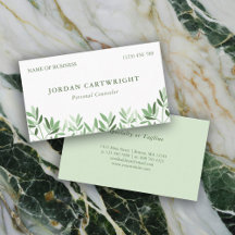 Conseillère thérapeute Feuille de verdure douce et