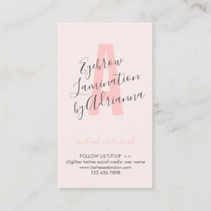 Carte De Visite Conseils de suivi de lamination de couleur rose