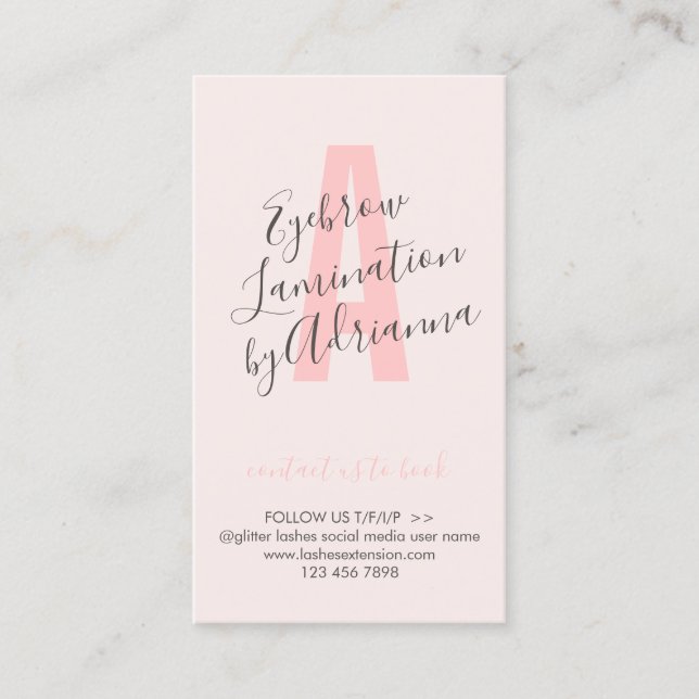 Carte De Visite Conseils de suivi de lamination de couleur rose (Devant)