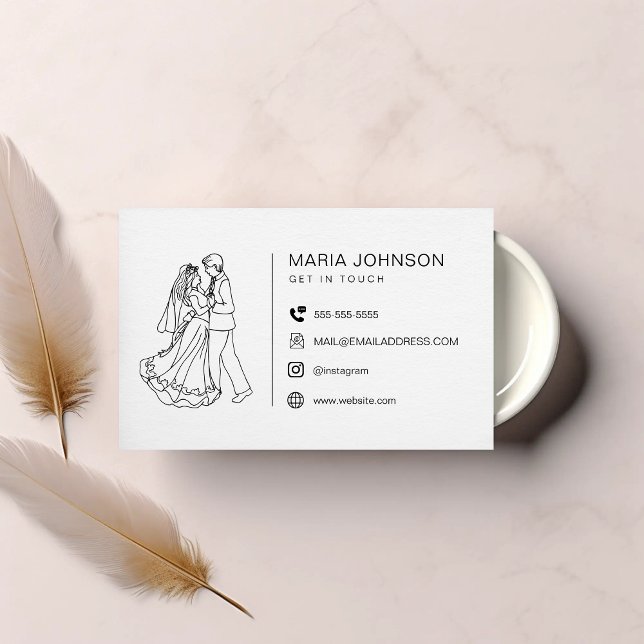 Carte De Visite Conseils pour un mariage moderne | Thérapeute de c (Créateur téléchargé)