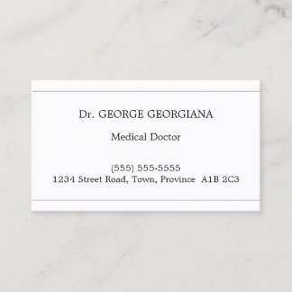 Carte de visite conservateur, simple et corporatif
