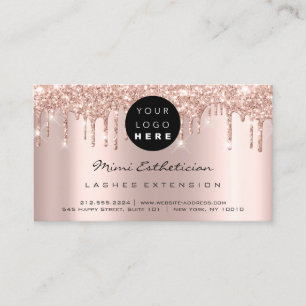 Carte De Visite Consignes de post-traitement Lash Rose Logo Driver