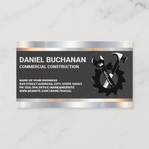 Carte De Visite Constructeur de bâtiments   Outils de l'entreprene