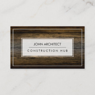 Carte De Visite Constructeur en bois moderne professionnel de