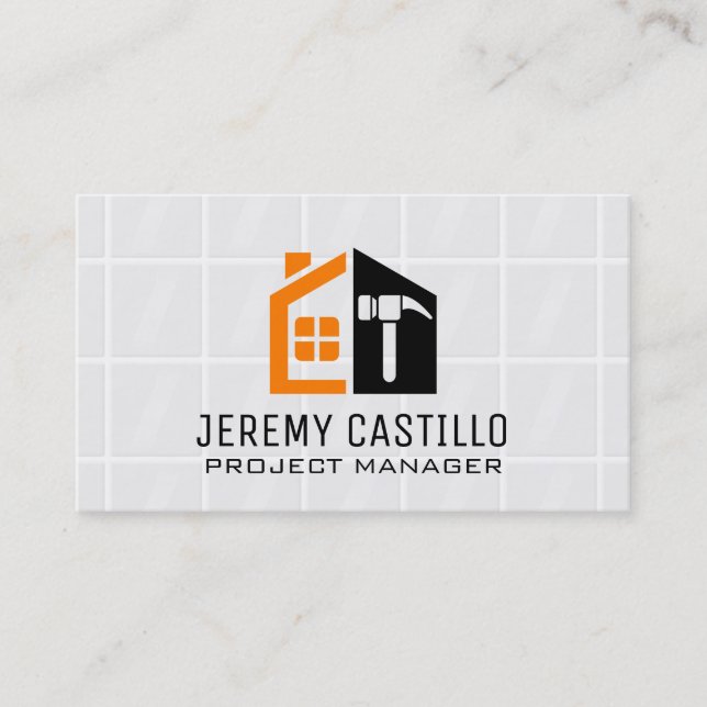 Carte De Visite Constructeur | Entrepreneur général  (Devant)