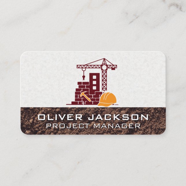 Carte De Visite Constructeur | Entrepreneur général (Devant)