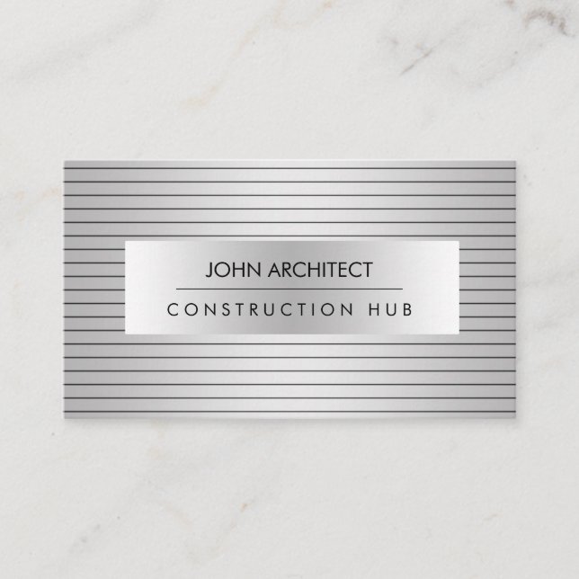 Carte De Visite Constructeur moderne professionnel en métal de (Devant)