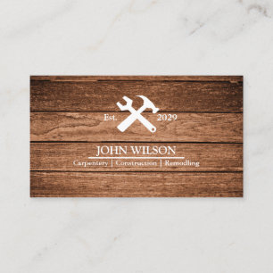 Carte De Visite Constructeur Professionnel Outils de Charpentier M