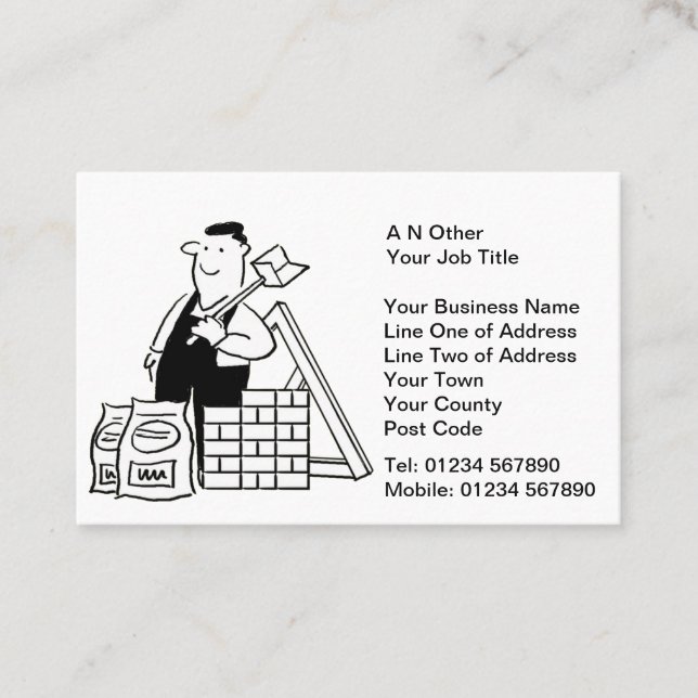 Carte De Visite Constructeurs & Services de construction (Devant)
