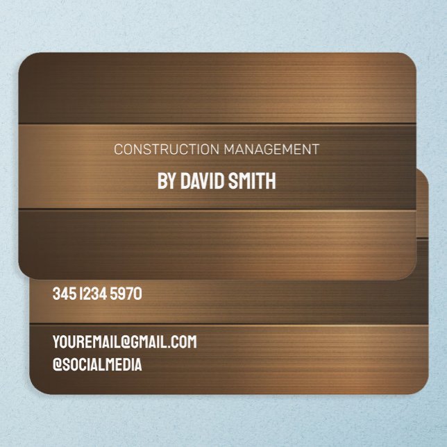 Carte De Visite Construction (Construction business card)