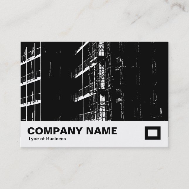 Carte De Visite Construction à Contraste Élevé (Devant)