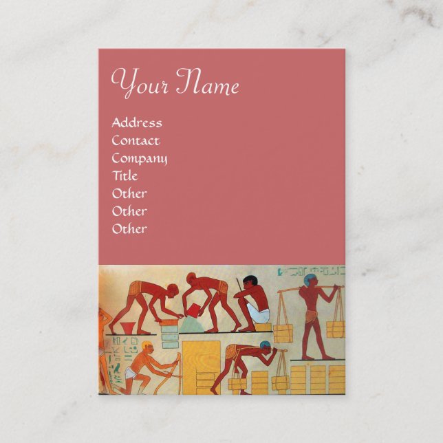 Carte De Visite CONSTRUCTION ARCHITECTURALE rose jaune rouge (Devant)