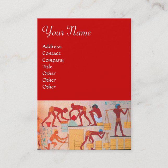 Carte De Visite CONSTRUCTION ARCHITECTURALE rouge jaune orange (Devant)