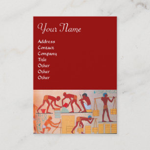 Carte De Visite CONSTRUCTION ARCHITECTURALE rouge jaune orange