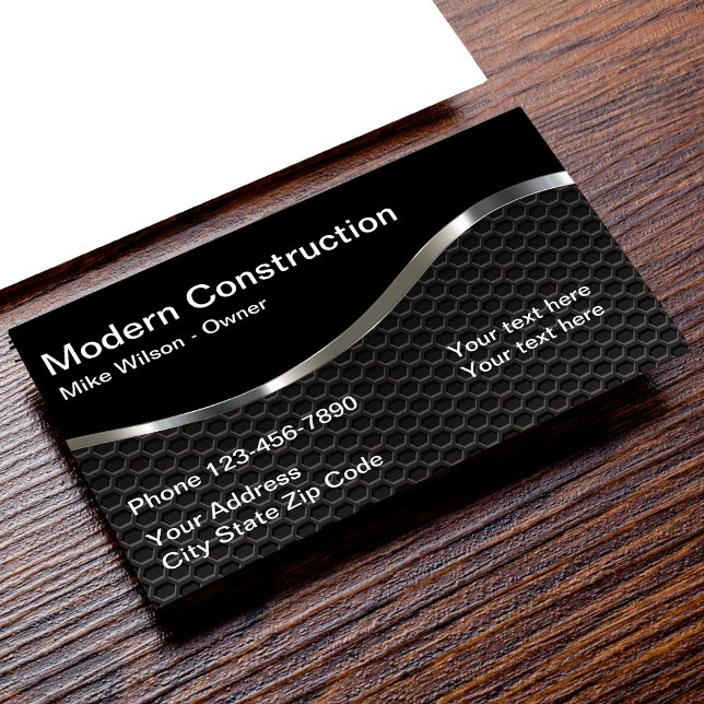 Carte De Visite Construction au look métallisé (Créateur téléchargé)