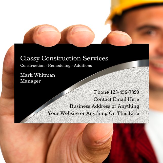 Carte De Visite Construction Chic Métal Et Stuc (Créateur téléchargé)