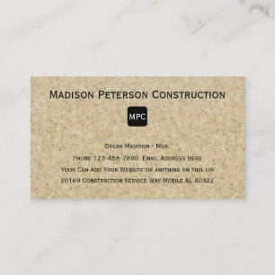 Carte De Visite Construction conçue moderne Businesscards