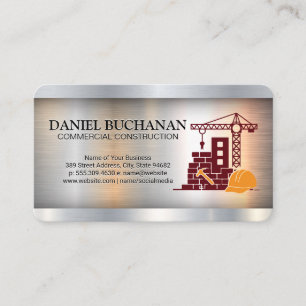 Carte De Visite Construction de bâtiments   Industriel   Entrepren