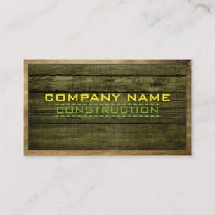 Carte De Visite Construction de bordure en bois Élégant look en bo