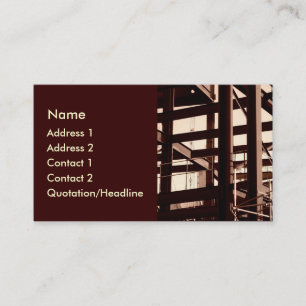 Carte De Visite Construction de cadre en acier