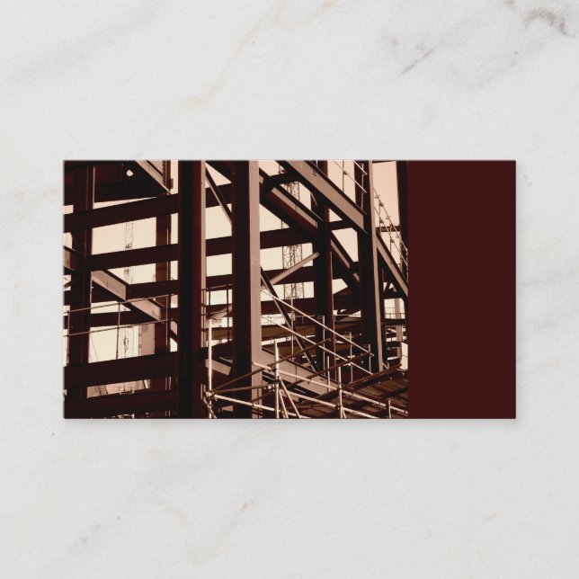 Carte De Visite Construction de cadre en acier, mini photo (Devant)