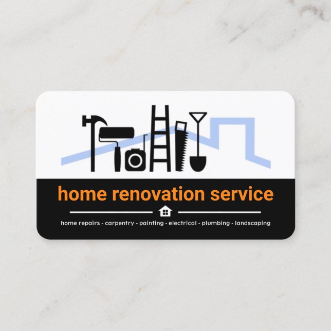 Carte De Visite Construction de calques noirs blancs professionnel (Devant)