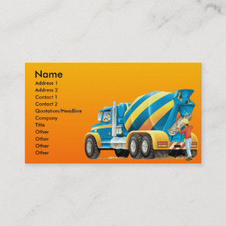 Carte De Visite Construction de ciment fait sur commande ou de