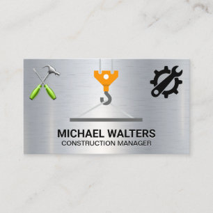 Carte De Visite Construction de grue à treuil   Outils de création