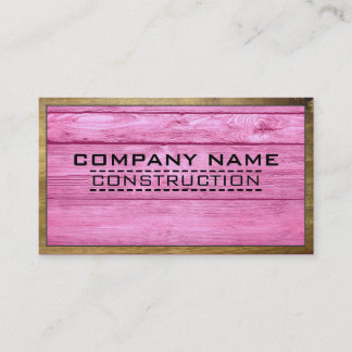 Carte De Visite Construction de la bordure en bois Élégant look en