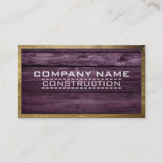 Carte De Visite Construction de la bordure en bois Élégant look en