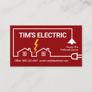 Carte De Visite Construction de ligne électrique de circuit électr