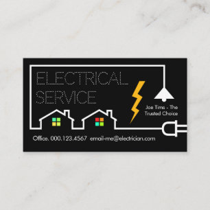Carte De Visite Construction de ligne électrique de circuit électr