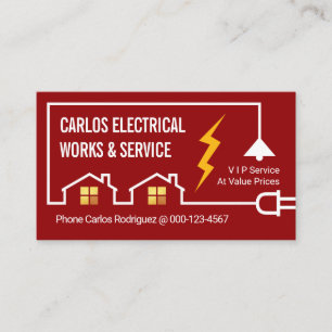 Carte De Visite Construction de ligne électrique de circuit électr